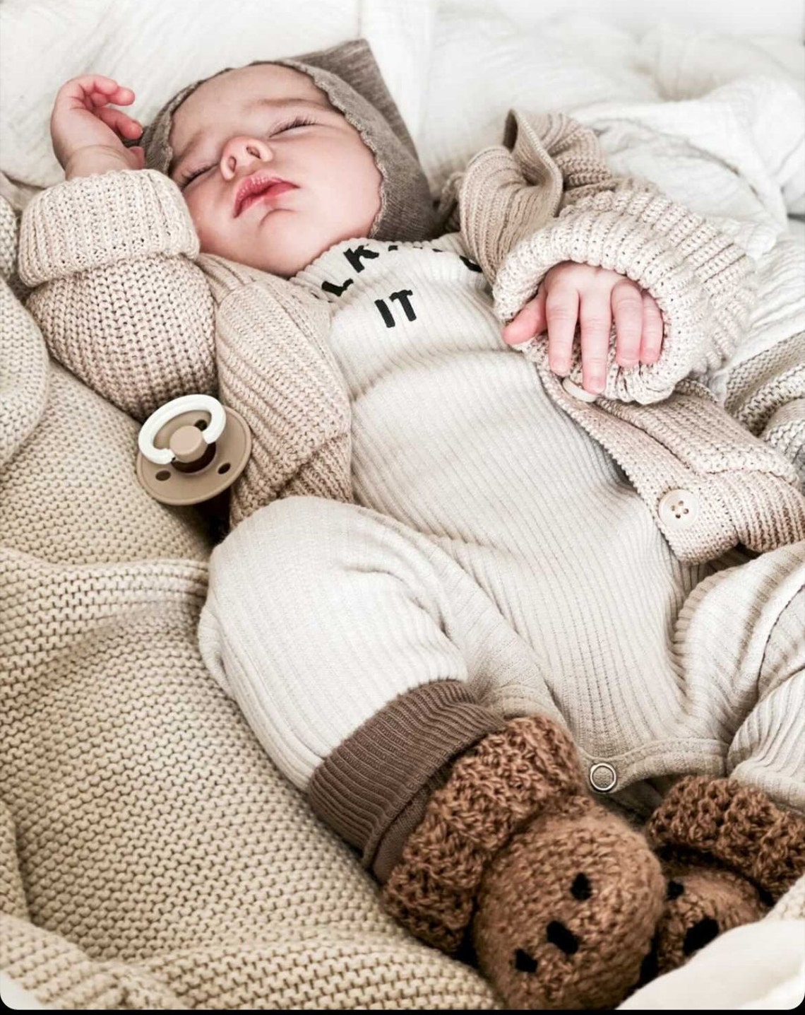 New Baby Mitten and Bootie Set Animal Paws Etsy