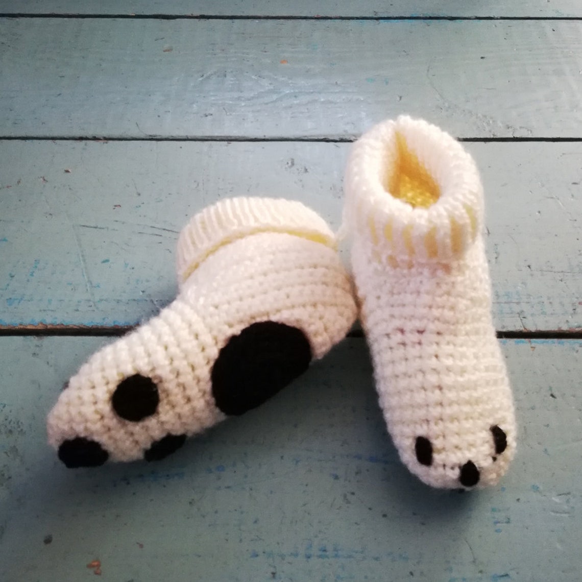 New Baby Mitten and Bootie Set Animal Paws Etsy