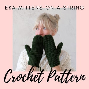 Easy Crochet Mitten Pattern , Chunky Crochet Mittens , Beginner Crochet Mittens , U.S Terminology, 3 Hour Mittens Crochet Pattern PDF