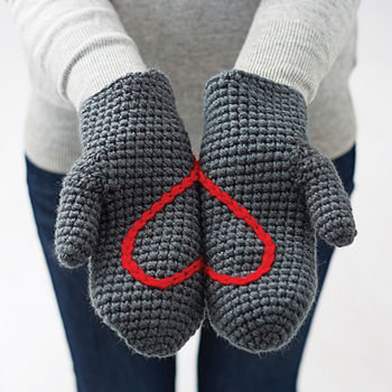 Mittens With Heart For Adult, Baby And Child image 3