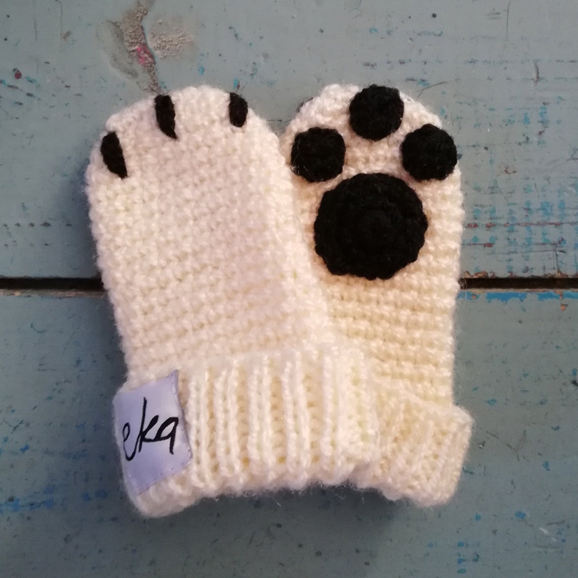 New Baby Mitten and Bootie Set Animal Paws Etsy