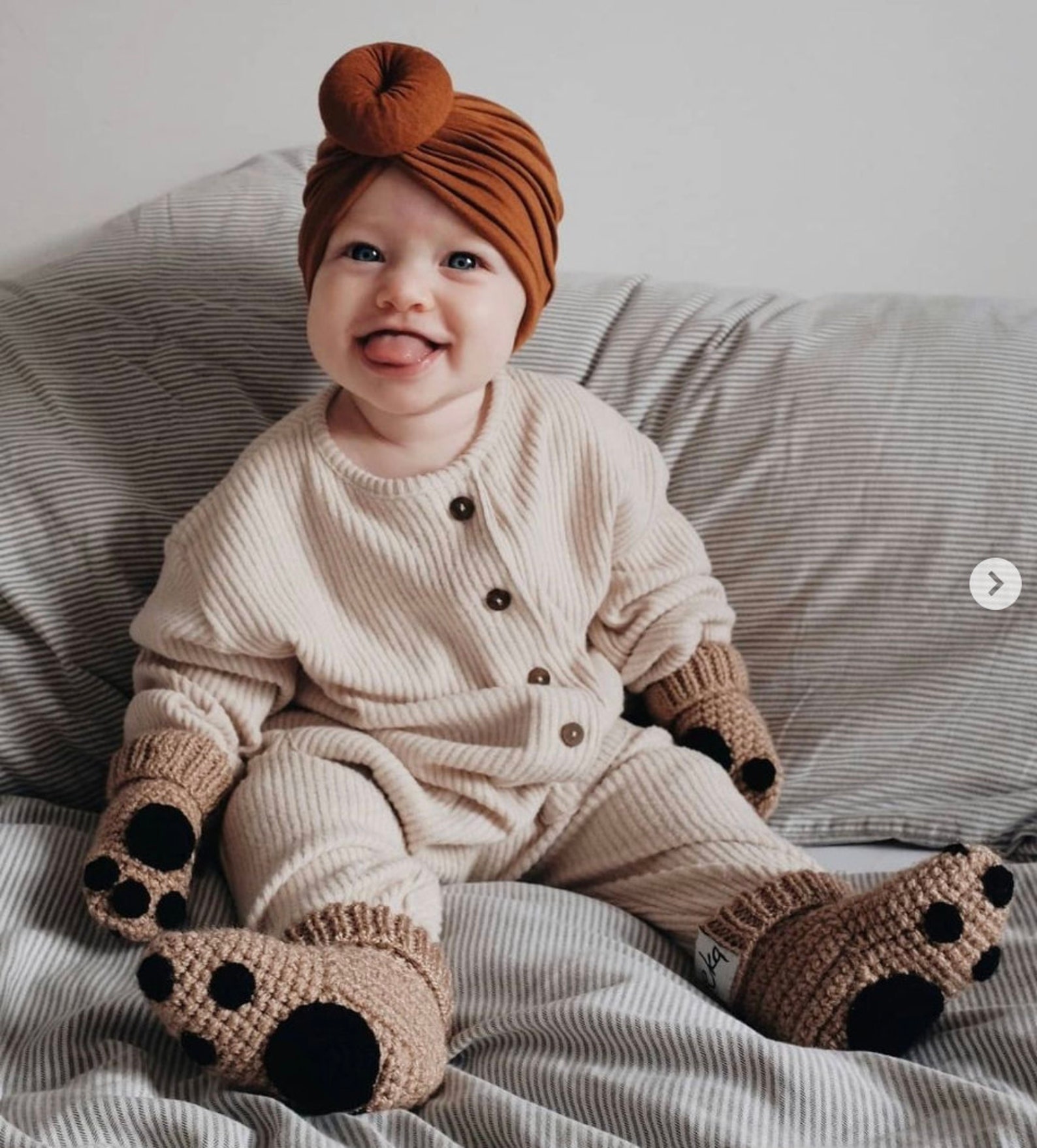 New Baby Mitten and Bootie Set Animal Paws Etsy