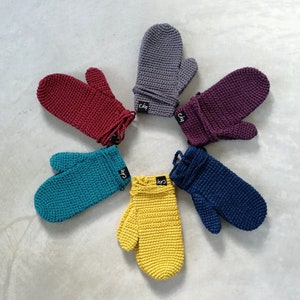 Organic Cotton Mittens On A String