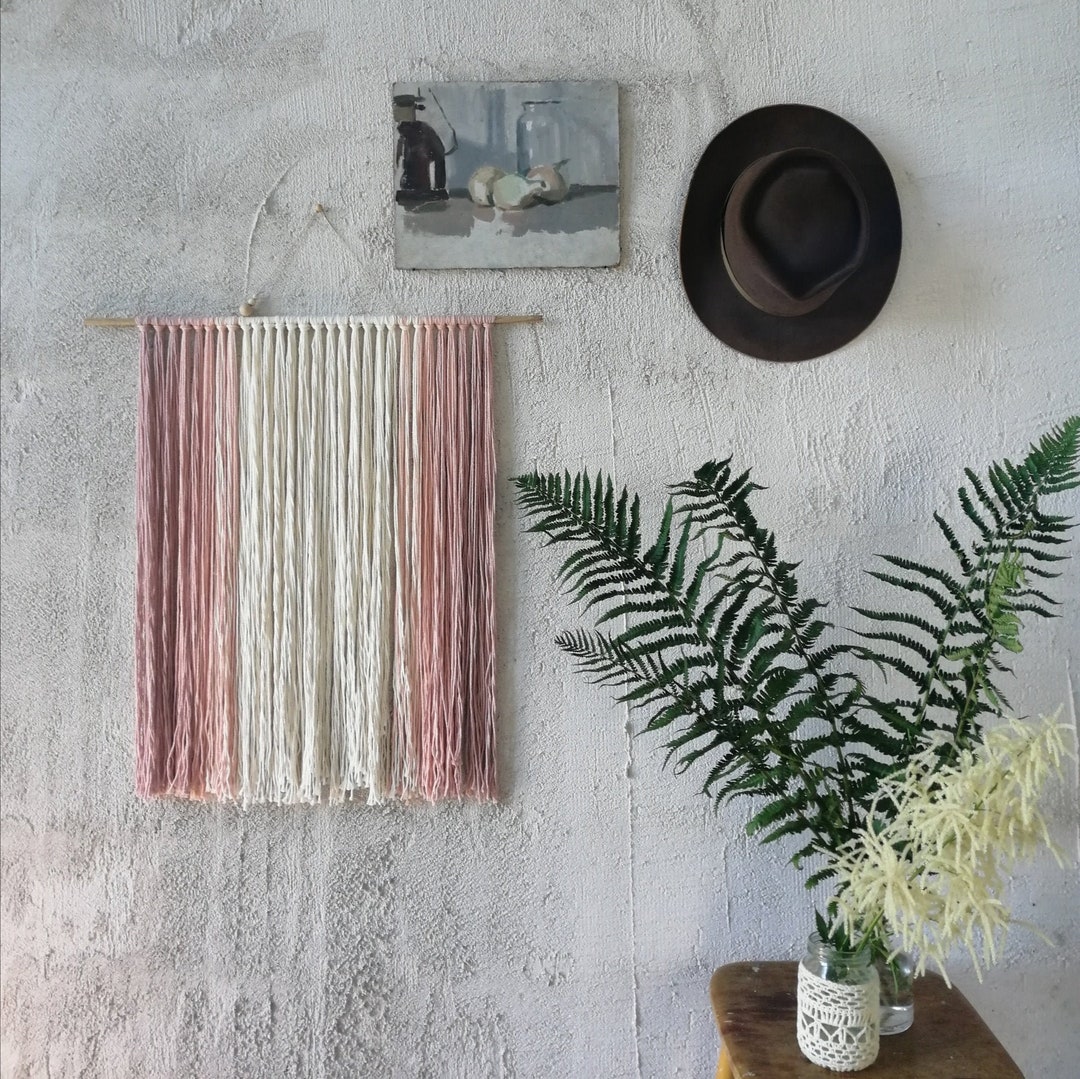 Dusky Pink Blush Ombre Wall Hanging - Etsy