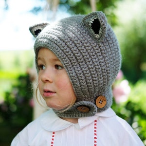 Polar Bear Ear Child Bonnet image 2