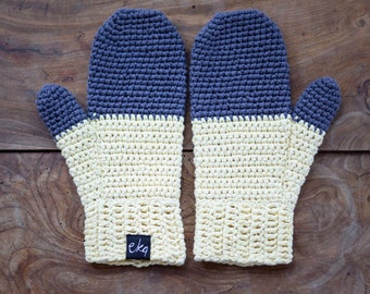 Organic Cotton Dip Dye Adult Mittens