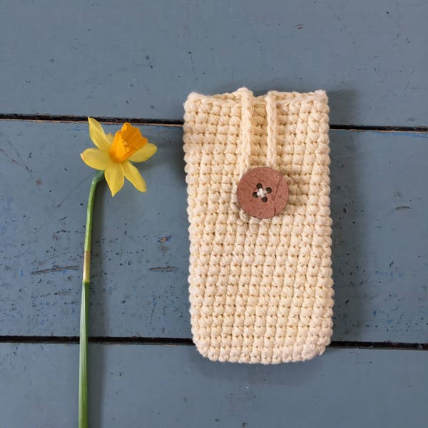 iPhone Gadget Case Coton biologique fait main Crochet