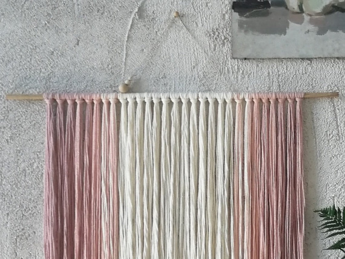 Dusky Pink Blush Ombre Wall Hanging - Etsy