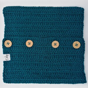 Cowl Scarf Neck Warmer With Buttons image 6