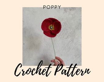 Make Your Own Everlasting Remembrance Poppy Crochet Pattern.
