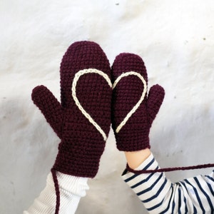 Daddy And Me Handmade Heart Mittens On A String image 5