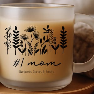 Personalized Coffee Mug Mother's Day Gift Custom Cup Gift for Mom Birthday Gift for Her Valentine's Day Gift Mug with Custom Names 11 oz Mug