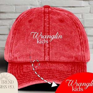 Wranglin Kids Vintage Cap Embroidered Cap Western Style Hat