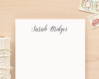 SCRIPT Personalized Notepad - Custom Letterhead Teacher Calligraphy