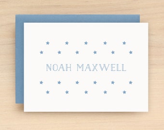 GALAXY Personalized Stationery Set - Personalized Stationary Set - Custom Personalized Notecard Set - Star New Baby Gift Kids Stationery