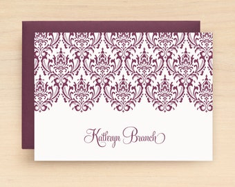 Monogram Stationary Set - Personalized Monogram Stationery Set - DAMASK DESIGN
