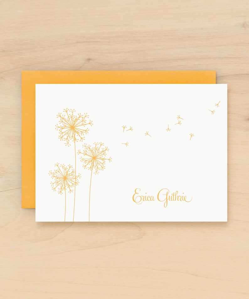 Dandelion Personalized Stationery Set | BREEZE image 1