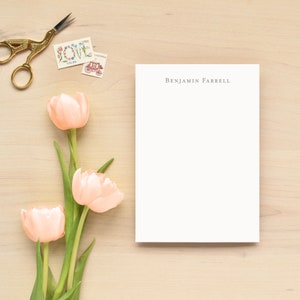CLASSIC Personalized Notepad Masculine Custom Business Letterhead image 2