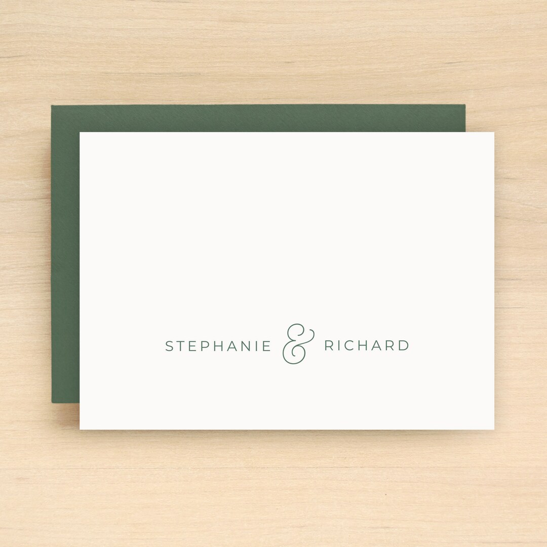 Couples Stationery Personalized Stationary for Couples JEWEL Design