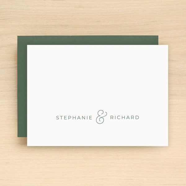 Couples Stationery Personalized Stationary for Couples - JEWEL Design - Wedding Newlywed Bridal Shower Anniversary Engagement Gift