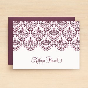 Monogram Stationary Set Personalized Monogram Stationery Set DAMASK DESIGN image 1