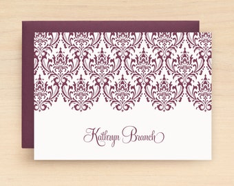 Monogram Stationary Set - Personalized Monogram Stationery Set - DAMASK DESIGN