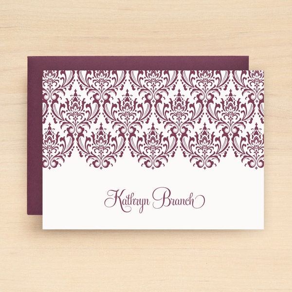 Monogram Stationary Set - Personalized Monogram Stationery Set - DAMASK DESIGN