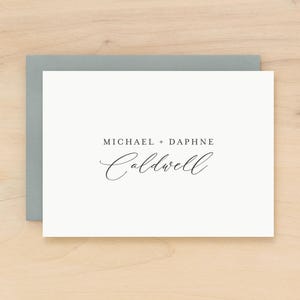 Couple thank you cards, Custom note cards with envelopes, Couples stationery with names, Personalized couples stationery, Folded | HONOR