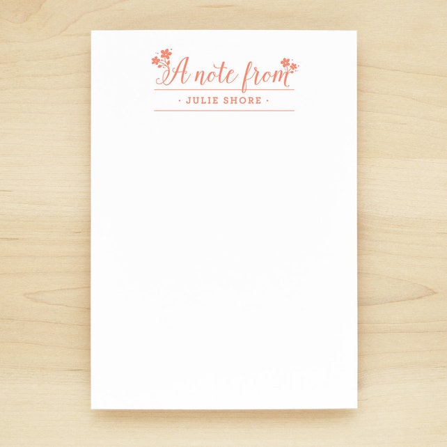 delight personalized notepad custom letterhead teacher note teacher letterhead