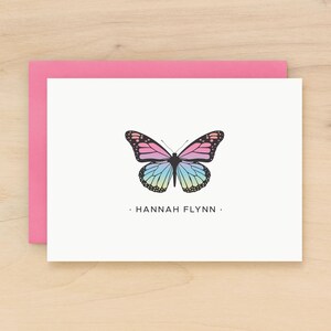 Monarch Butterfly Custom Card | Girls Stationery Personalized With a ...