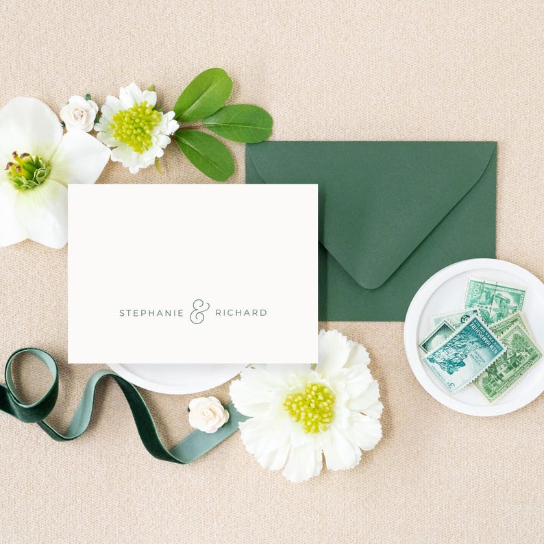 Etsy Personalized Stationary, Natalie & Richard