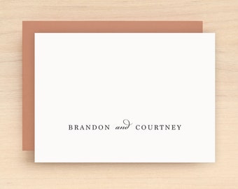 Couples Stationery Personalized Stationary for Couples - HARMONY Design - Wedding Newlywed Bridal Shower Anniversary Gift