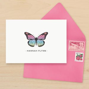 Monarch Butterfly Custom Card | Girls Stationery Personalized With a ...