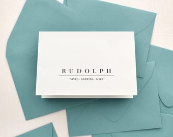 OPERA Personalized Family Stationery Set - Custom Stationary Card