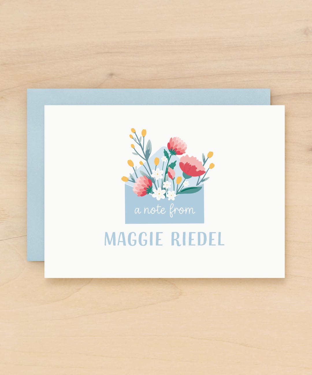 Box of Flower Stationary With Name | Floral Personalized Stationery Set ...