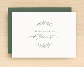 Couples Stationery Personalized Stationary for Couples - WILLOW Design - Wedding Newlywed Bridal Shower Bride and Groom Anniversary Gift