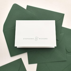 Couples stationary personalized | Custom note card for newlywed or anniversary gift | Luxury folded notecard stationery set | JEWEL