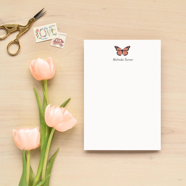 Butterfly notepad, Custom note pad, Personalized notepad, Cute memo pad, Custom notepad, Personalized note pad, Customized notepad | FLUTTER image 2
