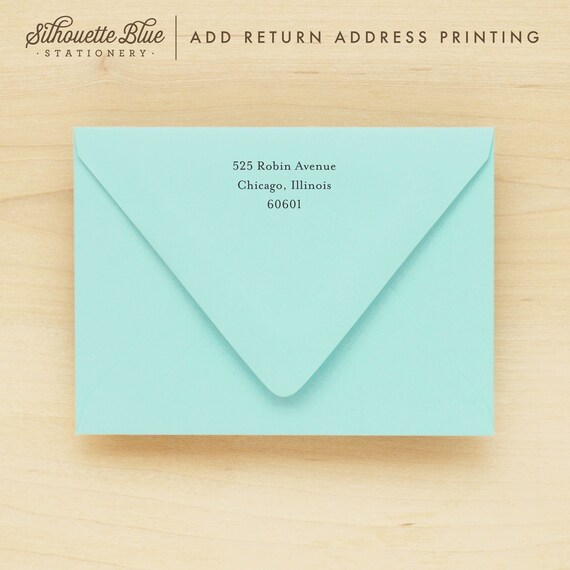 Envelope Return Address Printing Etsy