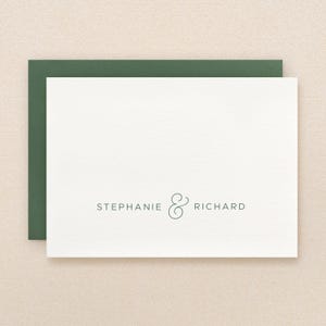 Papelería personalizada para parejas / Tarjeta de felicitación personalizada para recién casados o regalo de aniversario / Juego de papelería de lujo con tarjetas plegables / JEWEL imagen 2