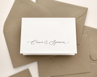 Couples Stationery Personalized Stationary for Couples - ROMANCE Design - Wedding Newlywed Bridal Shower Anniversary Engagement Gift