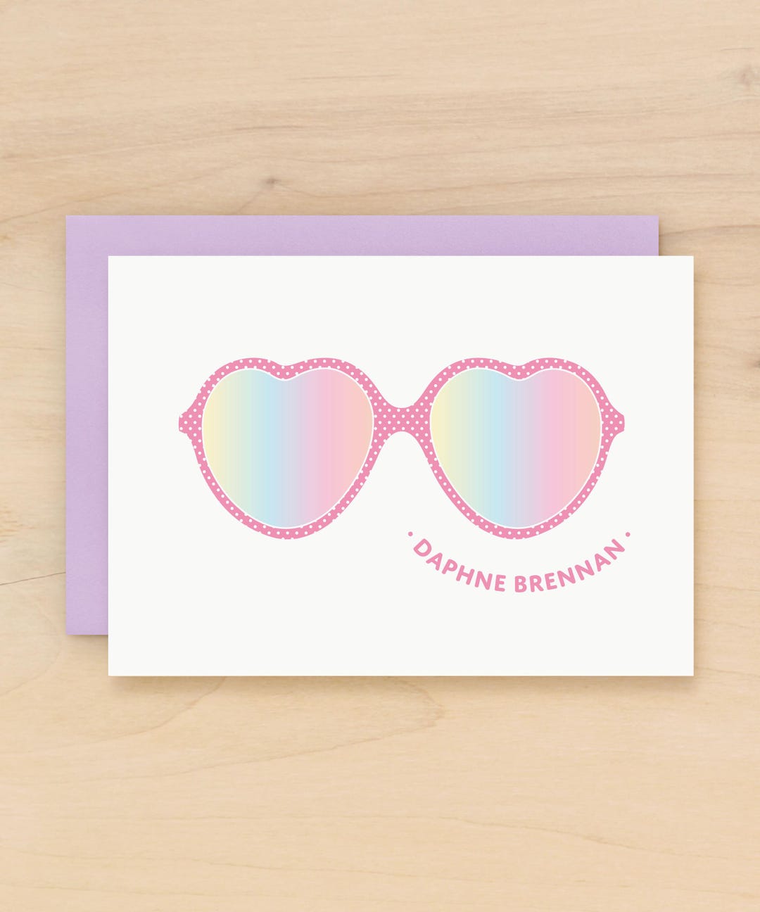 Folded Custom Note Cards With Envelopes for Women | Rainbow Stationary ...