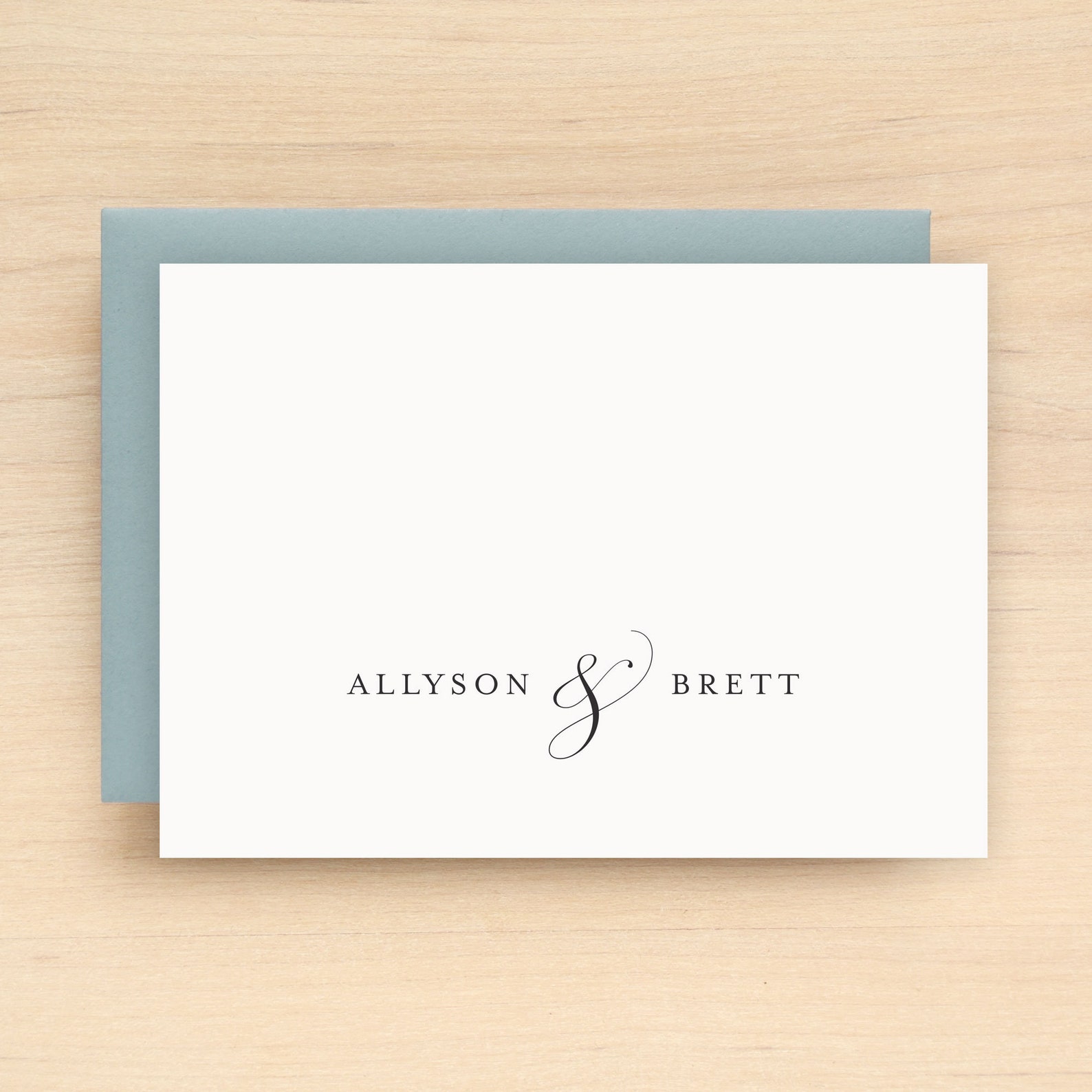 SilhouetteBlue Couples Stationery Personalized Stationery for Couples