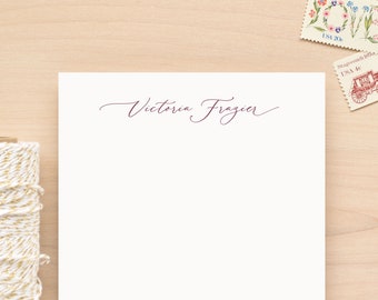 AURORA Custom Notepad For Women - Personalized Business Personal Custom Script Calligraphy Design