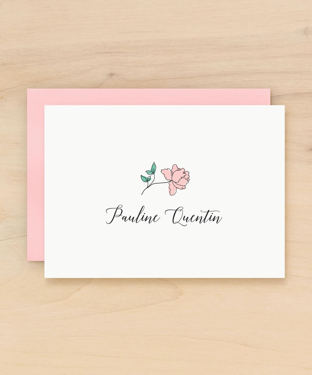 Personalized Stationery Set With Name | Box of Floral Stationary ...