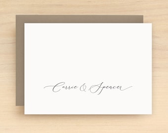 Couples Stationery Personalized Stationary for Couples - ROMANCE Design - Wedding Newlywed Bridal Shower Anniversary Engagement Gift