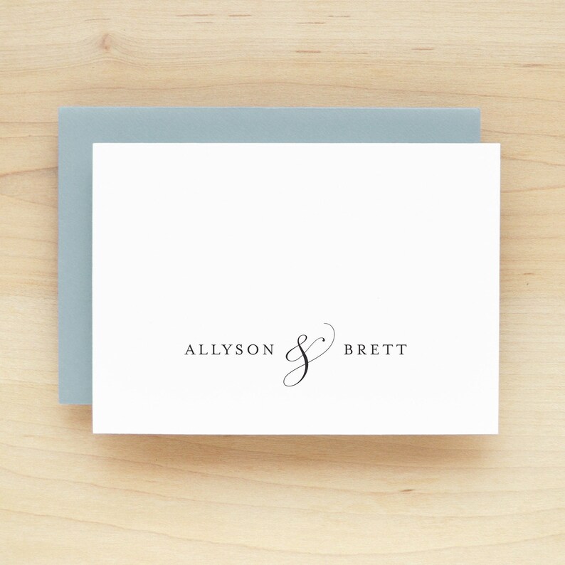 Couples Stationery Personalized Stationary for Couples PLUME Etsy