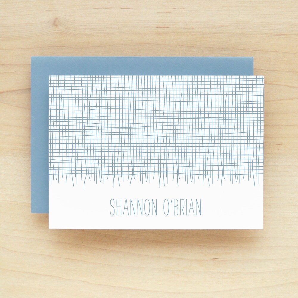 Custom Stationery / Custom Stationary LINEN Custom Note Card Etsy