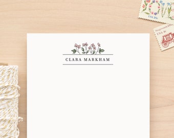 BEGONIA Personalized Notepad - Custom Watercolor Flower