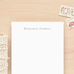 CLASSIC Personalized Notepad Masculine Custom Business Letterhead image 1